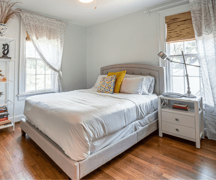 bedroom window treatments in West Chester, OH from JP Flooring