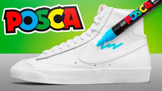 Customizing Shoes With Posca Markers! (Satisfying Customs) - YouTube