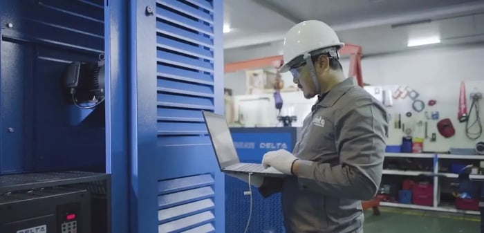 ปั๊มลมสกรูเดลต้าใช้งานง่ายผ่านหน้าจอระบบ Touch Screen