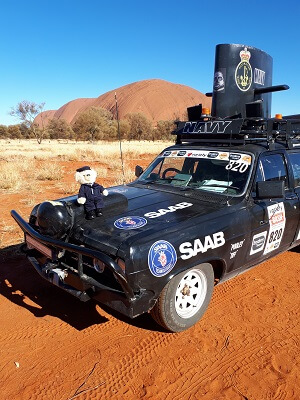 Sailor bear in the outback