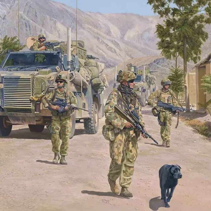 Operation Slipper Full Size Framed Canvas Print