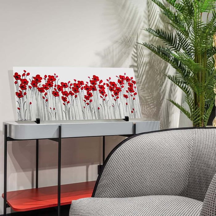 poppy field of poppies aluminiumartwork