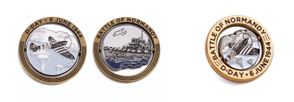 A close-up of a badge  Description automatically generated