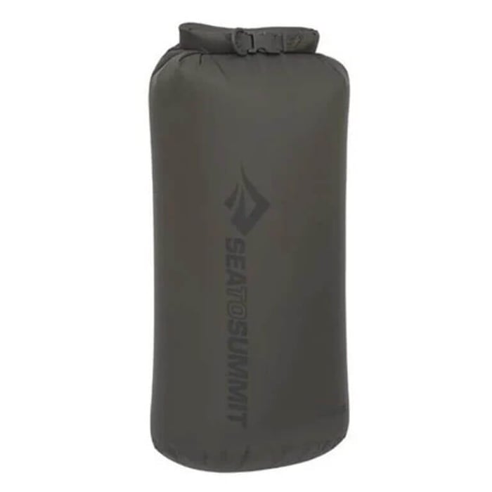 A grey bag with a logo on it  Description automatically generated