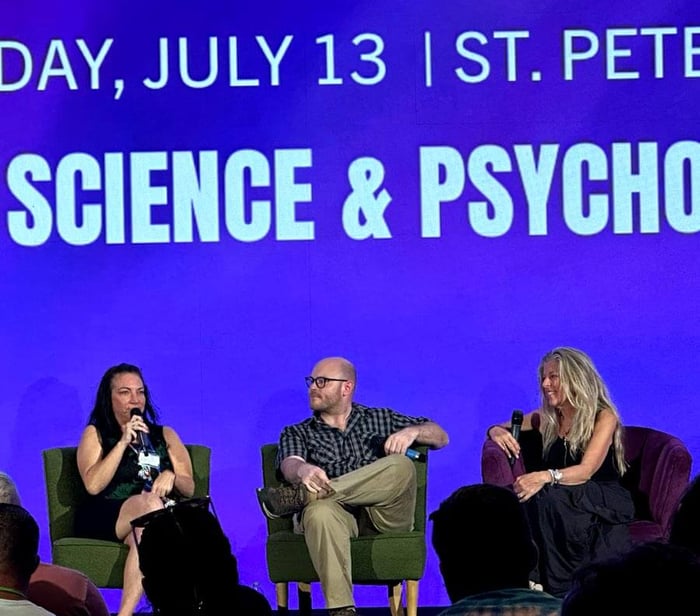The 'Sex, Science and Psychoactives' panel at Canndelic 2024 with Dr. Angela Fisher.