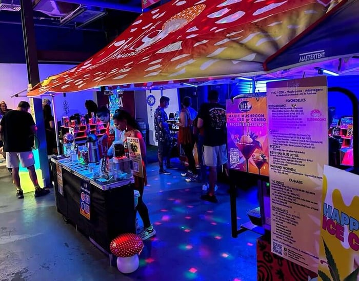 Loved having Bliss Wellness across the way from the Rockstar Blends booth | Cannadelic 2024