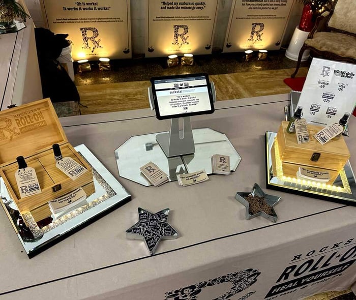 Rockstar Blends | Winterdelic 2024 | booth and table layout