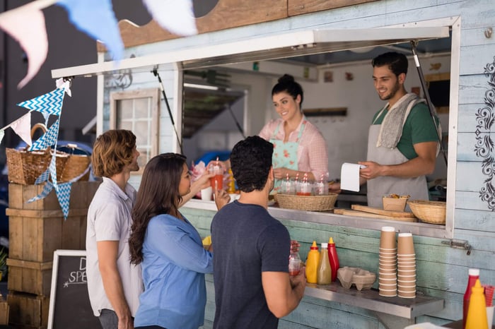 Busy food truck