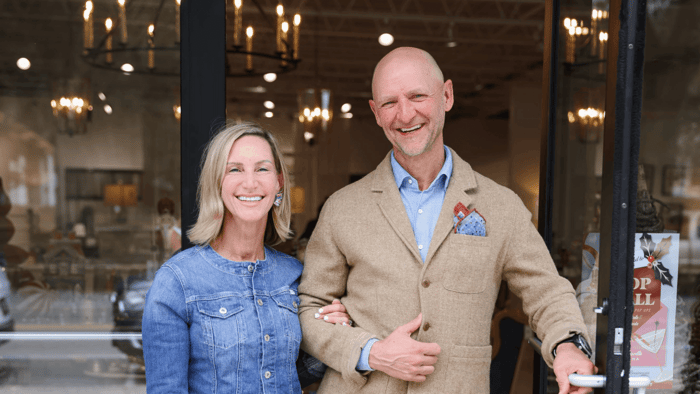 The Corbel owners Don and Susan Charlet in front of their St. Francisville shops