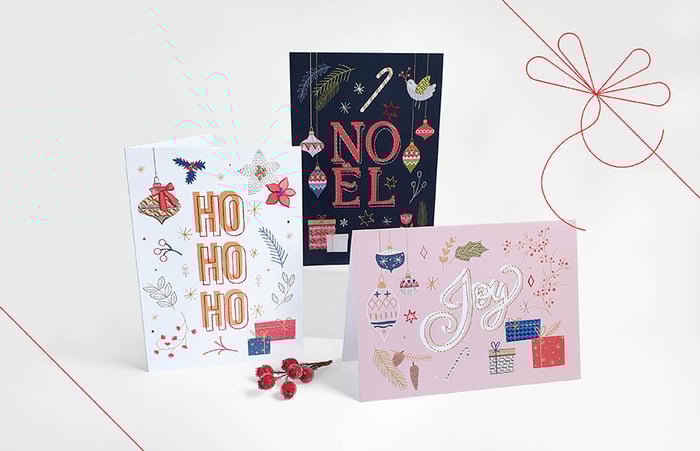 Embroidered Christmas Card