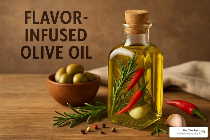 gift set of premium olive oils - flavor infused olive oil