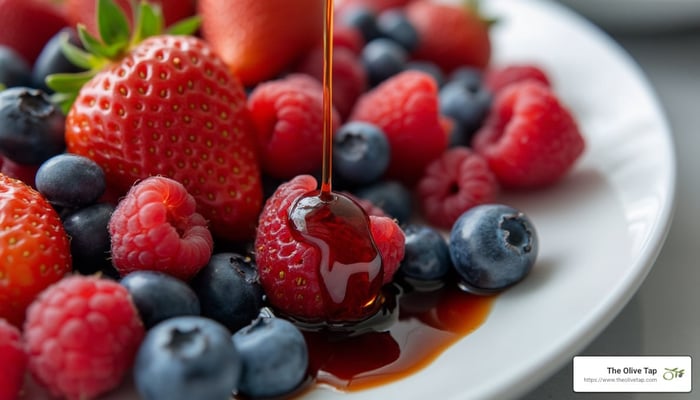 balsamic drizzle on berries - balsamic vinegar healthy