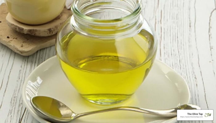 dark glass olive oil bottle with pour spout - butter flavored olive oil