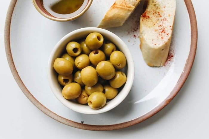 olive oil gift set with bread and herbs - infused olive oil gift set