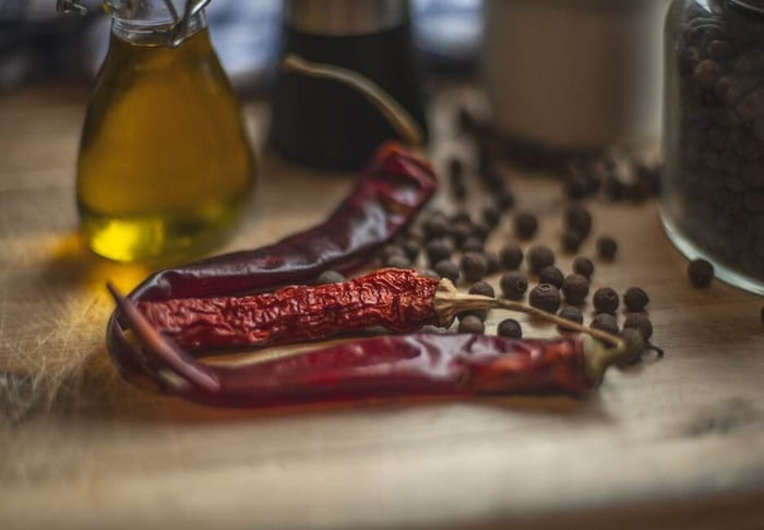 spicy olive oil gift set with peppers - infused olive oil gift set