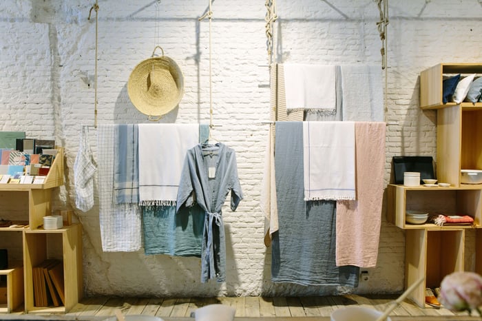 Store fixtures Against wall