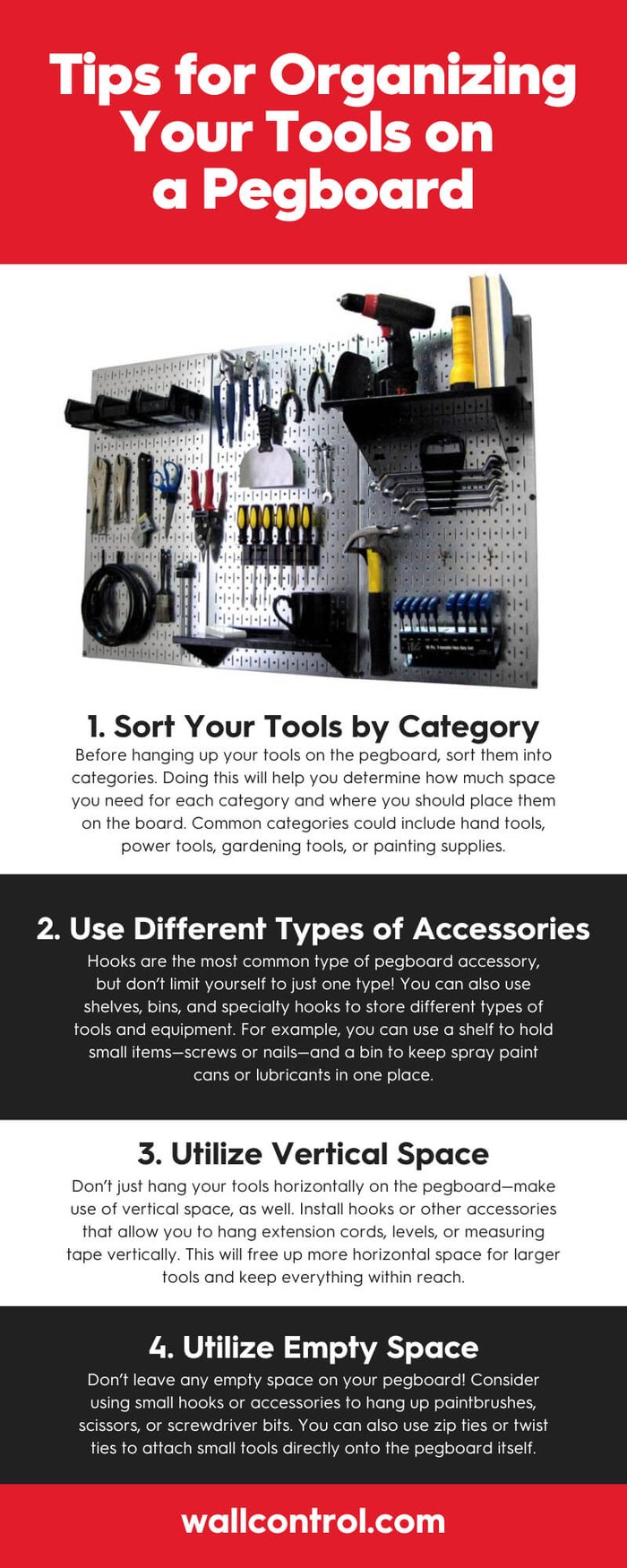 7 Tips for Organizing Your Tools on a Pegboard