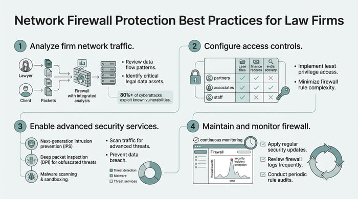Network Firewall Protection Best Practices for Law Firms infographic