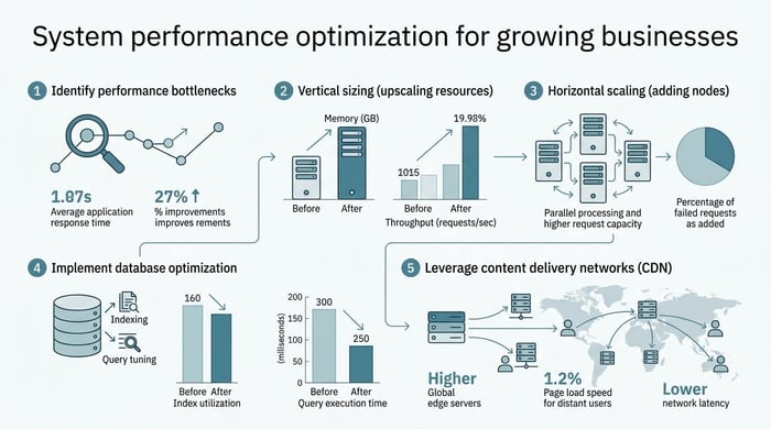 System Performance Optimization for Growing Businesses infographic