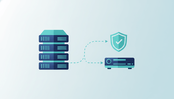 A primary server backed by a BDR appliance configured as a standby Hyper-V host for fast failover