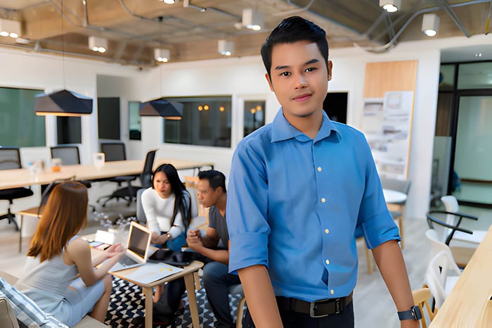 an interior designer in an office