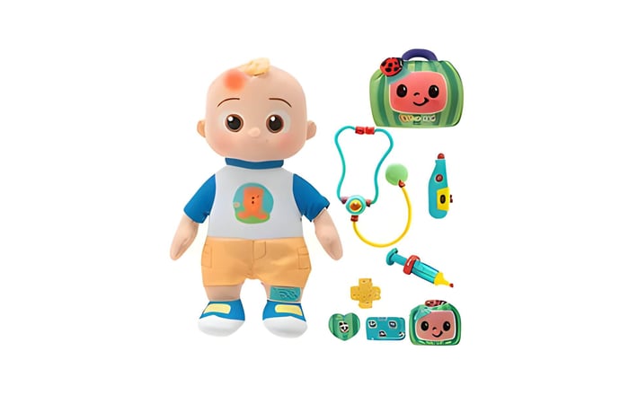 a child's doll toy with medical equipment