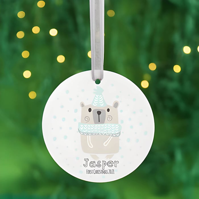 A baby's first Christmas bauble