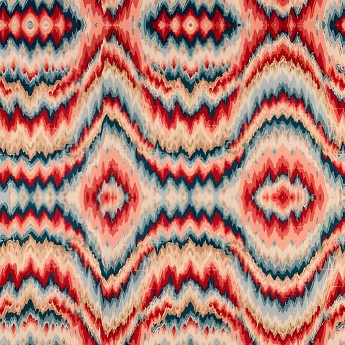 Wallpaper one feature wall with a geometric or psychedelic print