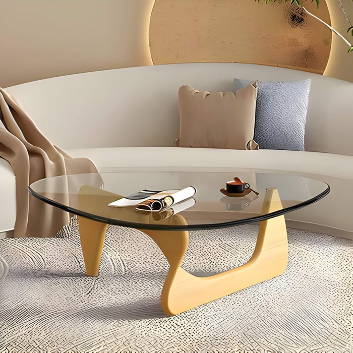 a glass coffee table