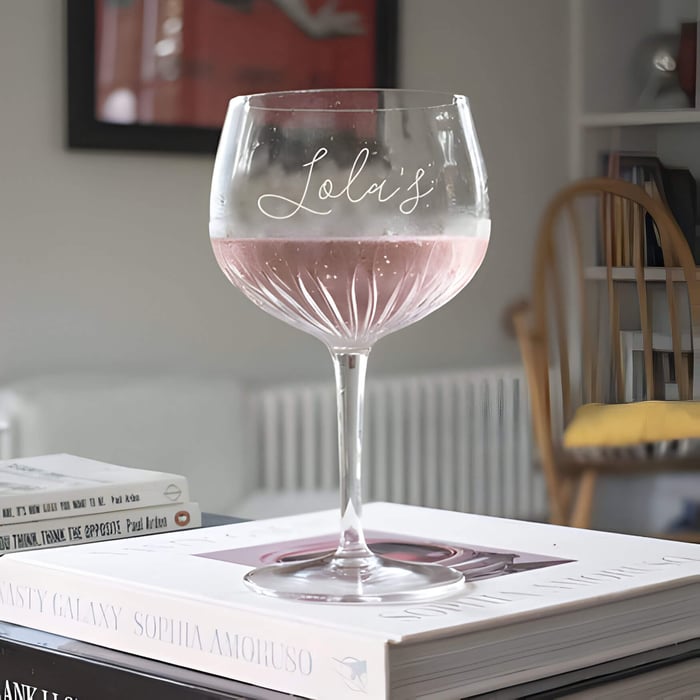 Personalised gin glass