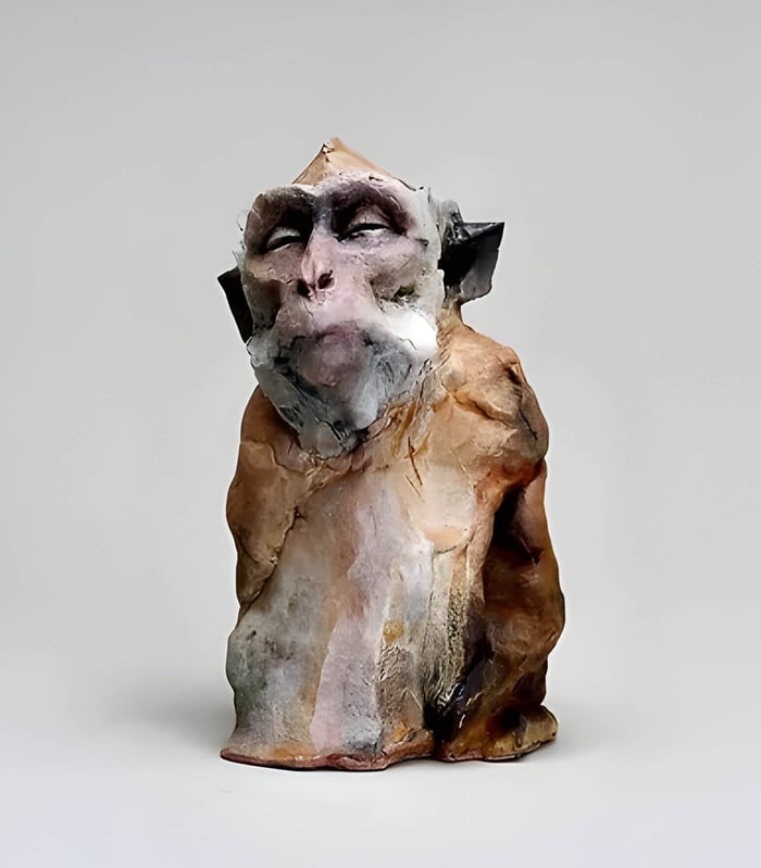 nichola theakston monkey animal sculpture