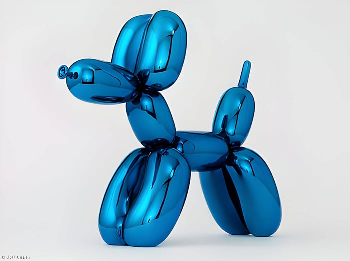 Jeff Koons Balloon Dog animal sculpture