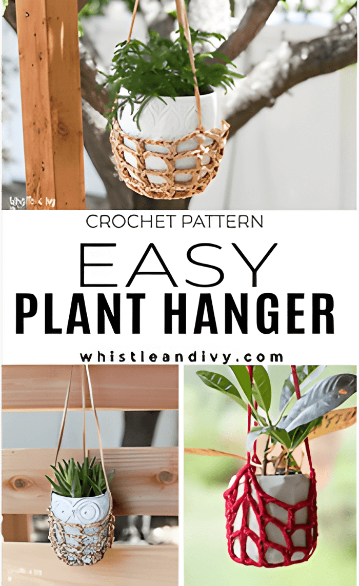easy plant hanger crochet pattern guide