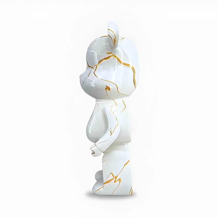 Golden luster giant bear sculpture