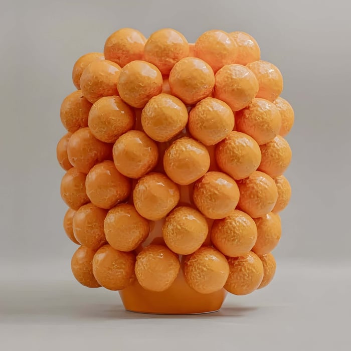 Large orange vase