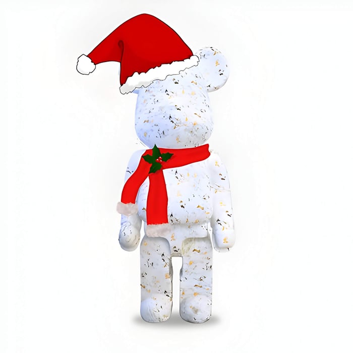 A Christmas Giant Bear Sculpture