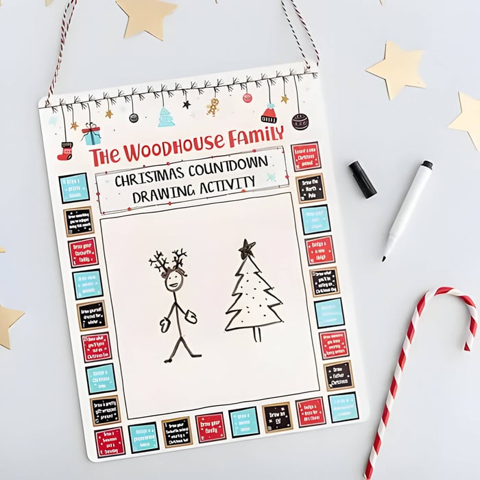 A multicoloured interactive advent calendar