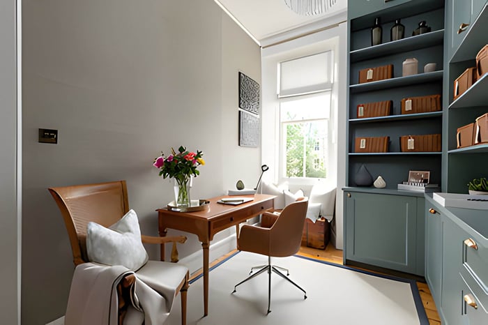 sophisticated home office set up