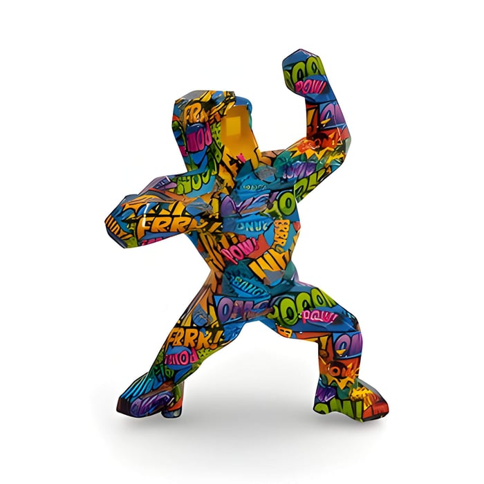 Pop Art gorilla sculpture