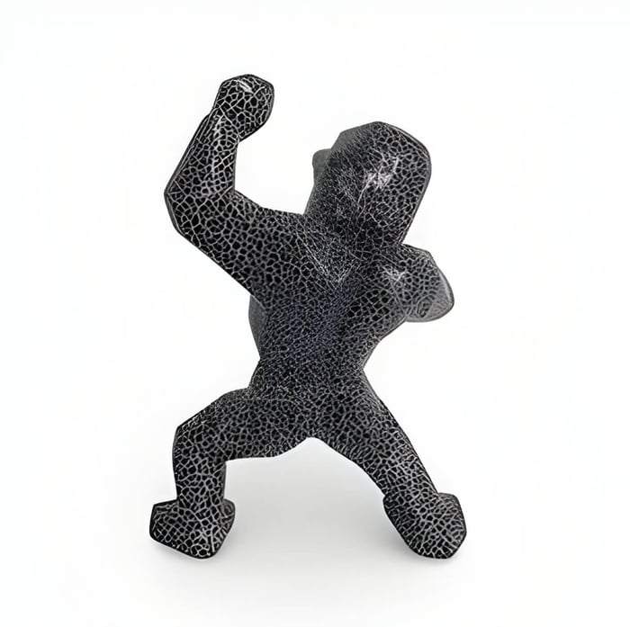 Back view of Magma gorilla sculpture from Giant Bears