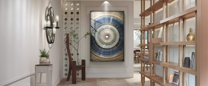 Geometric Grandeur: Bold Shapes and Patterns in Hallway Art