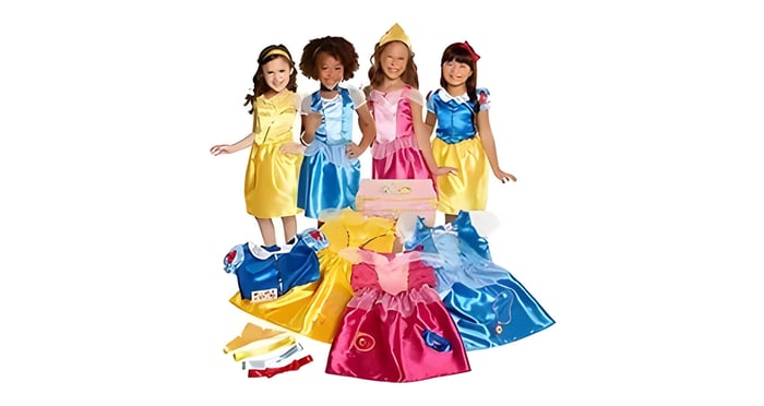 Children dressed as Disney princesses