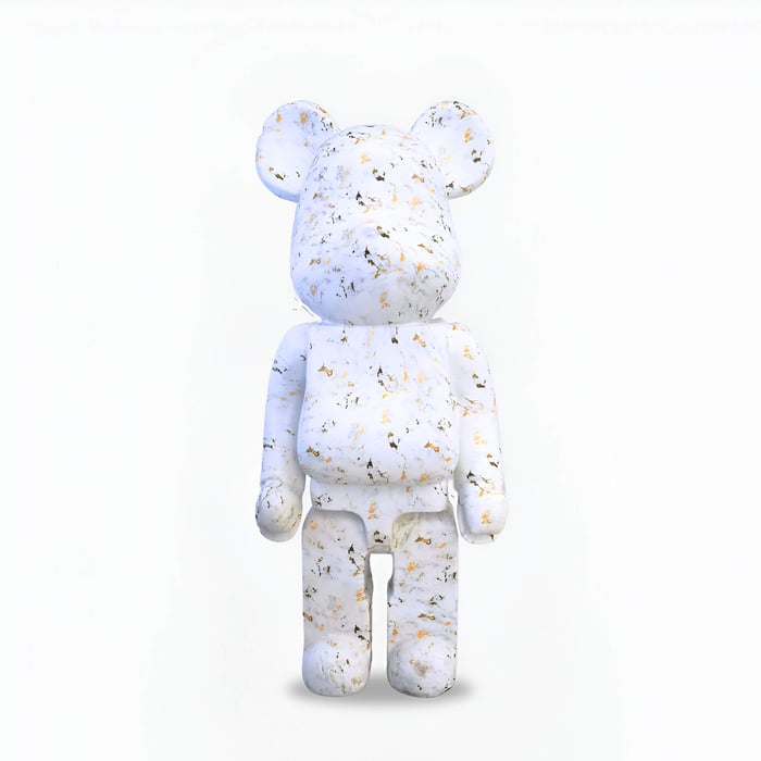 Golden Solitude Bear sculpture