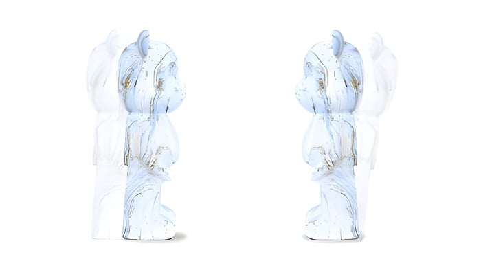 2 giant bear sculptures facing each other