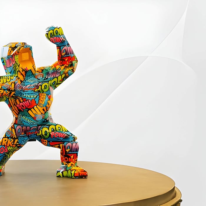 Pop Art 50cm Gorilla sculpture from Giant Bear
