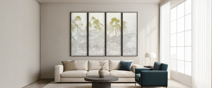 How to Choose the Perfect Silk Art for Your Living Room: Size, Style & Silk Canvas Tips