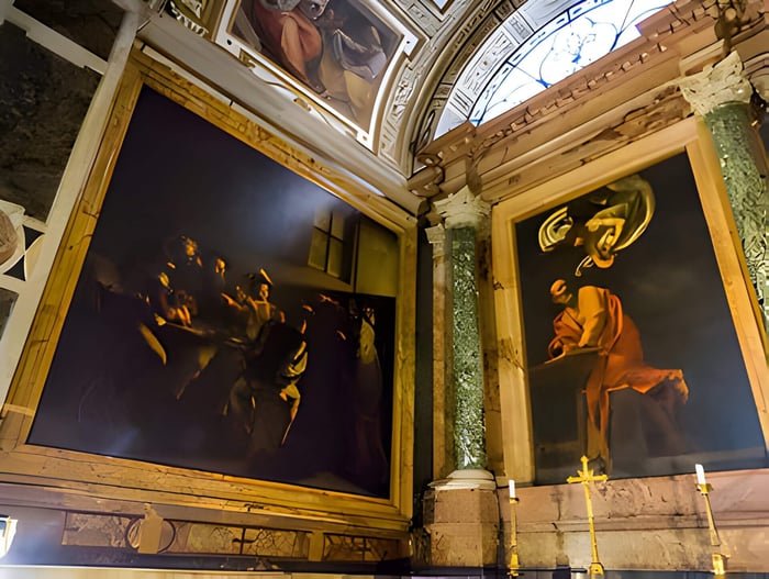 paintings within an art gallery
