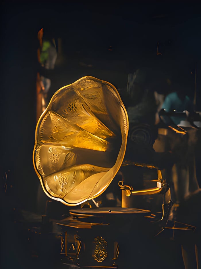 an antique gramophone