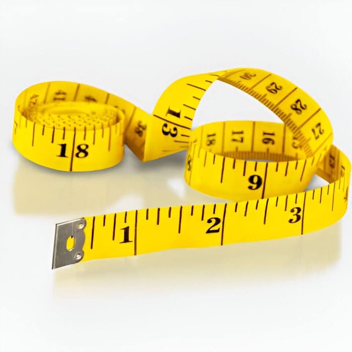 A yellow tape measure