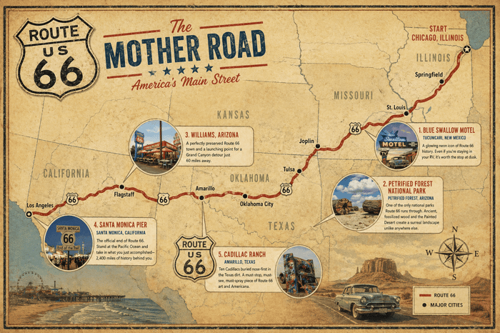 Route 66 RV Trip Guide: Stops, Tips & Itinerary